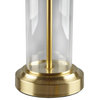 510 Design Clarity Glass Cylinder Table Lamp Set of 2, Gold