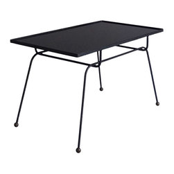 Fine French 1950's Wrough Iron And Opaline Top Coffee Table - Coffee Tables