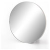 Bellvue Round Mirror, Shiny Steel