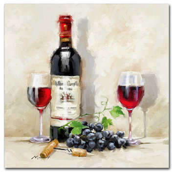 The Macneil Studio 'Red Wine' Canvas Art, 18"x18"