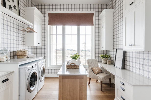 Transitional Laundry Room by Remedy Design Firm