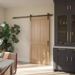 2 Panel Plank Barn Door - Interior Doors