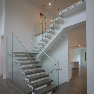 Project #80 | Mono-Beam Staircase with Glass Panels
