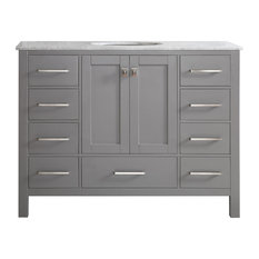 15 Inch Bathroom Vanities Houzz Bay Pierre Vanity Without Mirror Gray 48 Bathroom Vanities And Sink