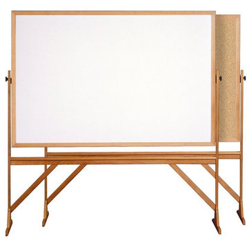 Ghent's Wood 4' x 6' Reversible Cork Bulletin & Whiteboard in Natural