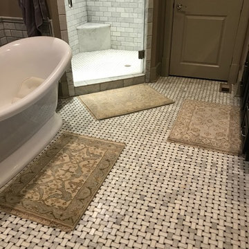 Bathroom project complete with a little OUSHAK warmth under feet!