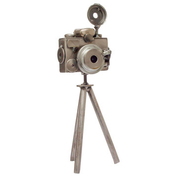 NOVICA Rustic Camera And Upcycled Metal Sculpture