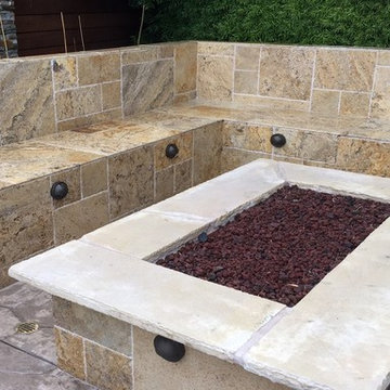 Red Lava Rock Fire Pit