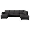 ANTONIO Sectional Sleeper Sofa,  Black/Dark Grey, Left Facing