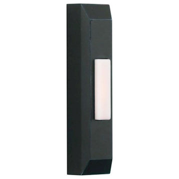 Craftmade Lighted Push Button w/Thin Rectangle Profile, Black