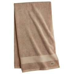 Lacoste Heritage Supima Cotton Stripe Bath Towel - Modern - Bath