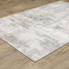 Mayson Contemporary Impressed Beige/Gray Flat Weave Area Rug, 7'8"x10'