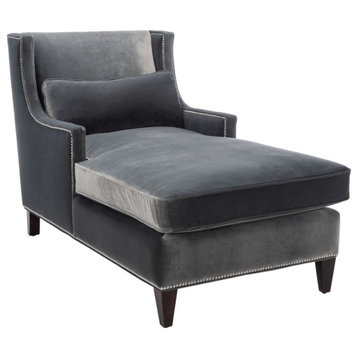 Drake Studded Chaise Charcoal