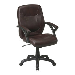 High Back Faux Deluxe Leather Office Chair - Office Chairs