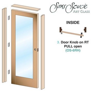 Interior Prehung Door or Interior Slab Door - Floweret - Maple - 24" x 80" -...