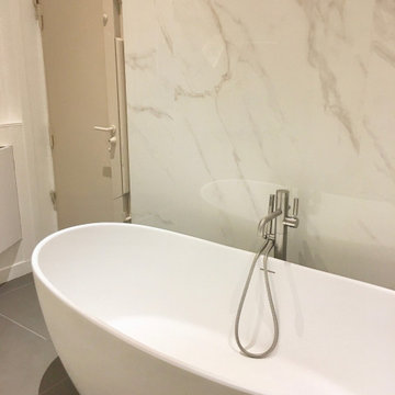 Création de la salle bain. Matières nobles et design.