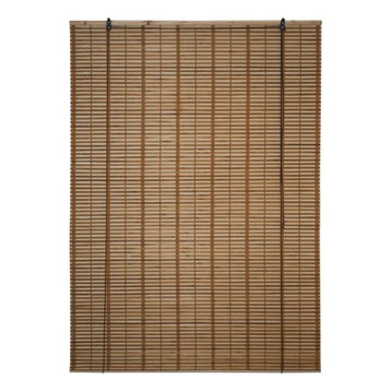 Light Brown Bamboo Midollino Wooden Blinds Light Filtering Shades 46"x64"