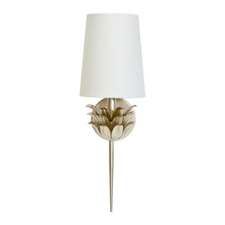Worlds Away Delilah Silver Wall Sconce - Wall Sconces