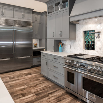 A Splash of Blue Kitchen Design in Gainesville
