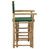 Vidaxl Folding Director's Chairs 2-Piece Green Bamboo and Fabric