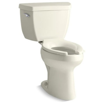Kohler Highline 2-Piece Elongated 1.6 GPF Toilet & Left-Hand Lever, Biscuit