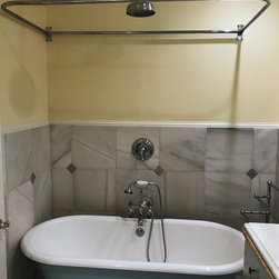 D-Shape Shower Rod over clawfoot tub - Shower Curtain Rods