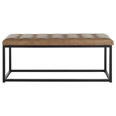 Safavieh Reynlds Bench, Tan and Black