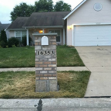 Stone and Brick Mailbox
