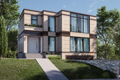 3D Design of Double StoryHouse exterior, Beautiful Landscape & Interior Design,