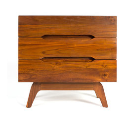 Benson End Table - Solid Reclaimed Teak Wood - Nightstands And Bedside Tables