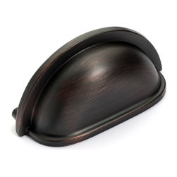 Dynsaty Hardware - Cabinet Hardware Bin Pull, Aged Oil Rubbed Bronze - Cabinet And Drawer Handle Pulls