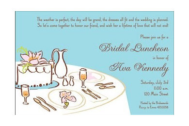 BRIDAL LUNCHEON INVITATIONS