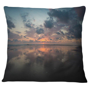 Matapalo in Costa Rica Beach Sunset Seascape Throw Pillow, 16"x16"