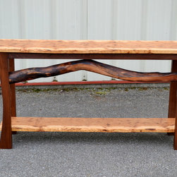 Live Edge Hickory Sofa Table - Side Tables And End Tables