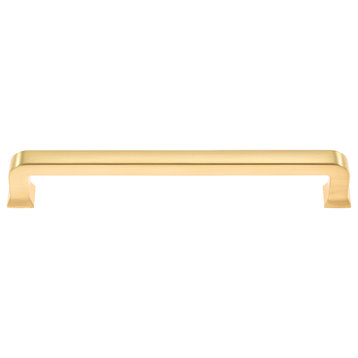 Utopia Alley Zinc Cabinet Pull/Knob, Brushed Brass, 6.3"