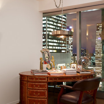 Regency desk + Art Deco Pendant