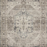 Loloi II - Loloi II Hathaway Printed Steel / Ivory Area Rug, 3'-6" X 5'-6" - Conveying the essence of a one-of-a-kind antique, our printed Hathaway rug delivers classic style, long-wearing livability and an extraordinary value. Crafted in China of 100% polyester, the sooty charcoal and aged ivory color palette is a trend- right update to this timeless medallion design, offering easy care and unlimited design opportunities.