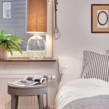 Inredning av visningslägenhet för JM Brohuset i Stockholm