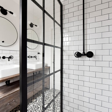 Eclectic Industrial Bathroom Remodel