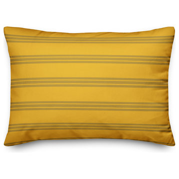 Yellow Stripes Throw Pillow