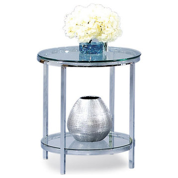 Bassett Mirror Company Patinoire Round End Table