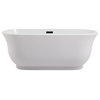 Elegant BT10259GW 59"Soaking Bathtub, Glossy White