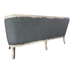 Grey Sofa/ lime washed/ sunburst designer fabric - Products