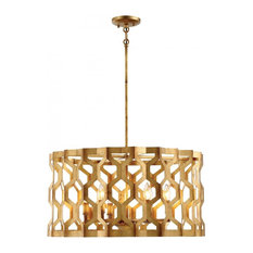 Coronade 6 Light Pendant in Pandora Gold Leaf