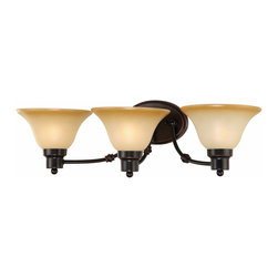 Hardware House - Bristol Series Bronze Interior Lighting Collection, 3-Light Wall Sconce - Wall Sconces