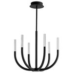 Oxygen Lighting - Oxygen Lighting 3-657-15 Prestoi - 19.5 Inch 30W 5 LED Chandelier - The Presto chandelier combines whimsical, abstractPrestoi 19.5 Inch 30 Black Clear Glass *UL Approved: YES Energy Star Qualified: n/a ADA Certified: n/a  *Number of Lights: 6-*Wattage:5w LED bulb(s) *Bulb Included:Yes *Bulb Type:LED *Finish Type:Aged Brass