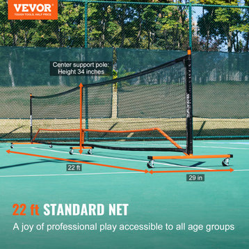VEVOR 22FT Regulation Size Portable Pickleball Net System Multiple Accessories
