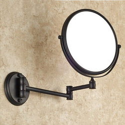Bronze Beauty mirror bathroom mirror-sided retractable magnifying glass wall MB0 - Bathroom Accessories