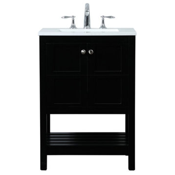 Elegant VF16424BK 24"Single Bathroom Vanity, Black