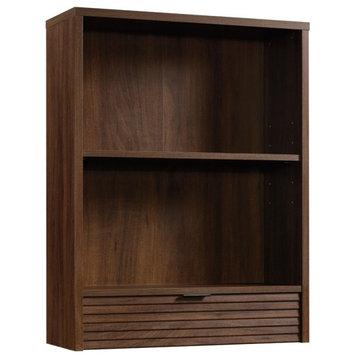 Sauder Englewood Engineered Wood Library Hutch in Spiced Mahogany